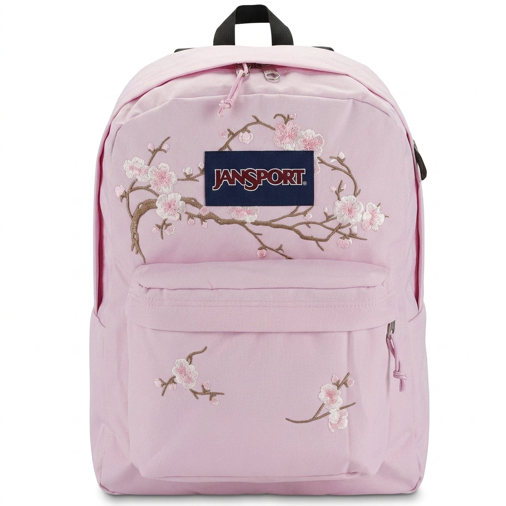 embroidered blossom jansport backpack SuperBreak Plus your essentials SAKURA EMBROIDERY BACKPACK